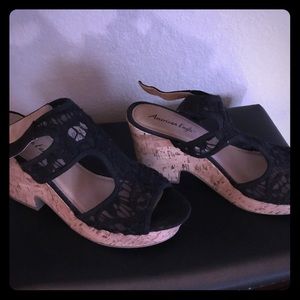 Ladies T-Strap Wedge Sandal